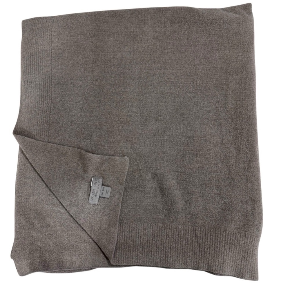Barefoot Dreams CozyChic Ribbed Trim Throw Blanket